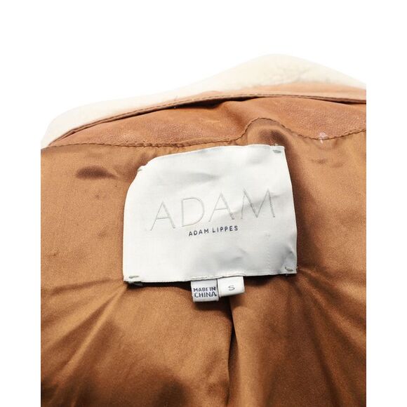 Adam Lippes Jacket with Sheepskin Collar in Brown Leather - Picture 5 of 5